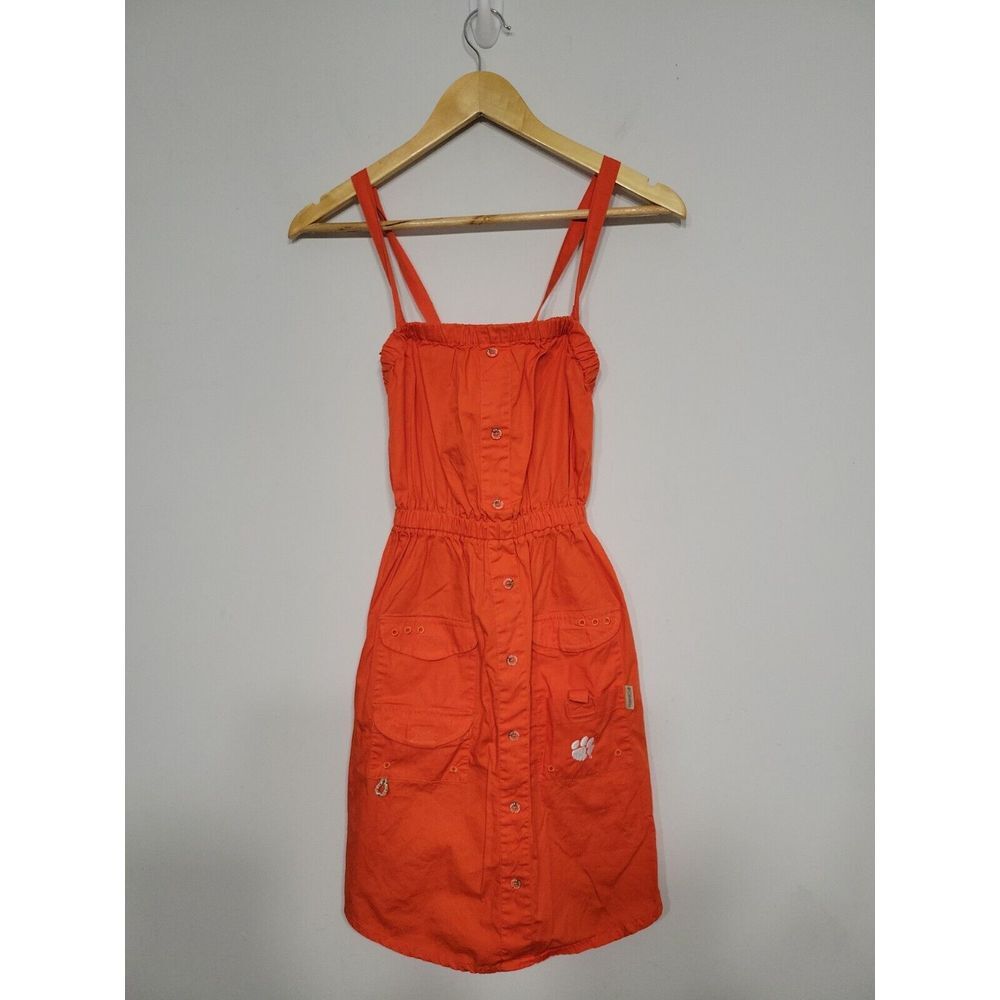 Columbia Clemson Women's Dress Size Medium Criss-cross Strap Orange PFG‎